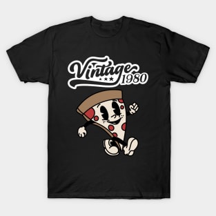 Vintage Funny Pizza Retro 80s Food T-Shirt